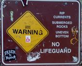 Bodes well....warning signs on the route down to Trestles: by vickey84, Views[212]