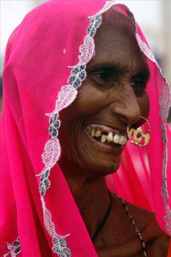 A women celebrates Ganesh Chaturi festival in Mumbai, India. 