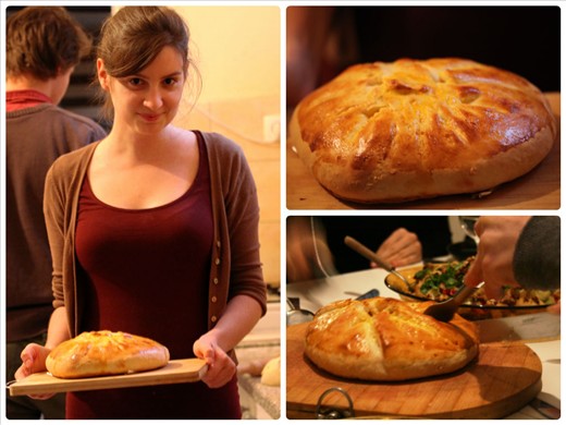 The golden-brown khachapuri