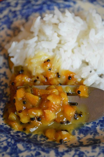 The kozhambu gets its viscous consistency from tamarind extract and jaggery