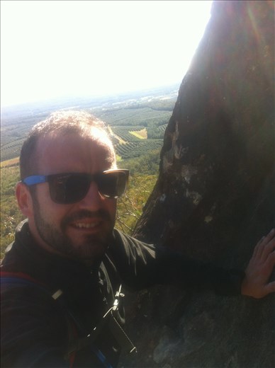 Wall face of Beerwah,not the best place to take a snap but i couldn't resist