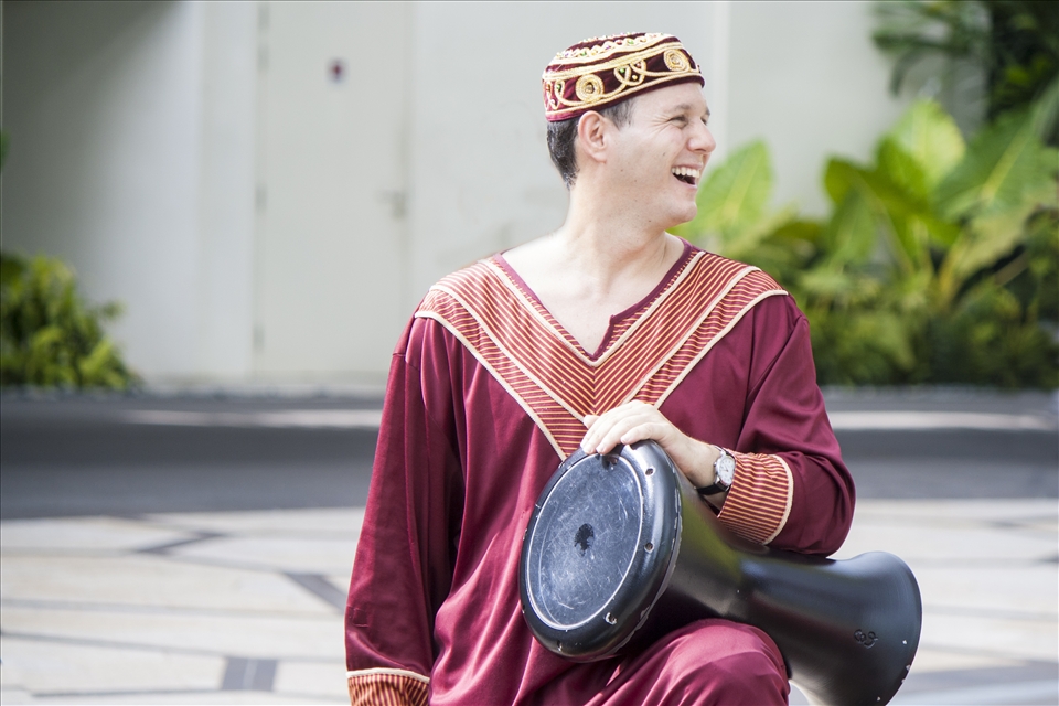 A Street Performer at the Gardens By the Bay in Singapore