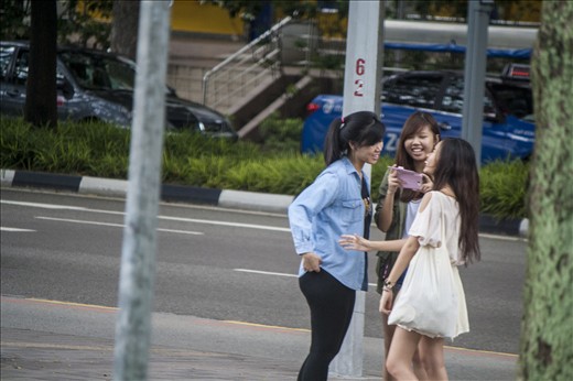 Having fun at the Streets of Singapore