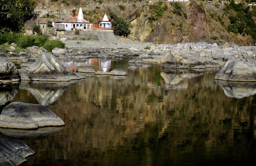 Tepmle had a reflection on the river