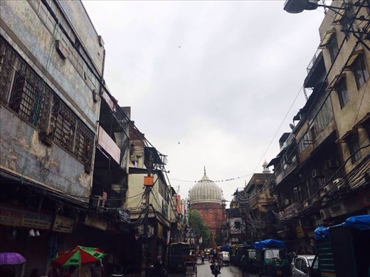 On the way to the mosque