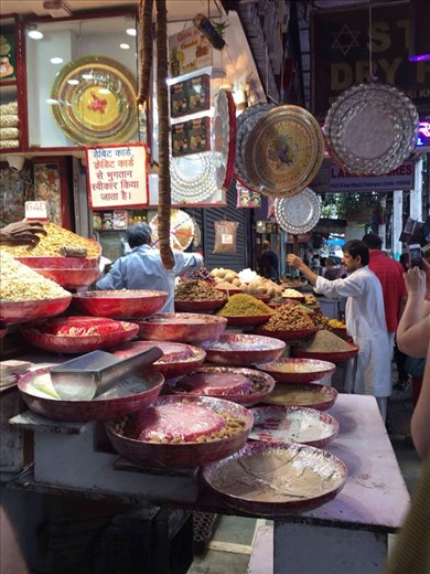 Some of the spice stores in the market