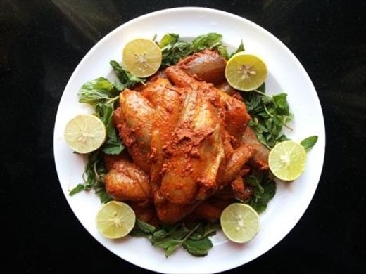 Marinated Bombay Duck, all set to be fried!
