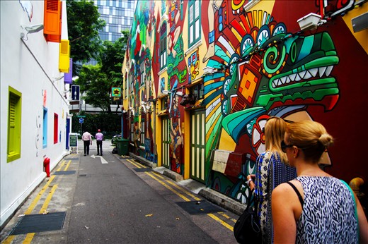 an alley way in Haji Lane, Singapore