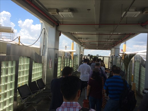 Trying to board to Panama City from Miami