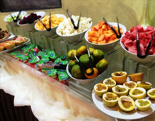 Fresh tropical fruit for breakfast