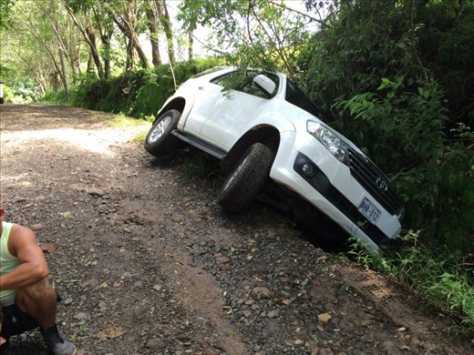 Rental car (not mine) off road in ditch