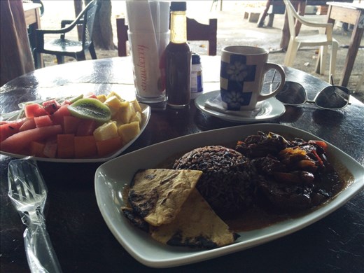 My breakfast on the beach