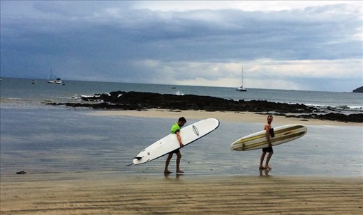 Long boards on the beach