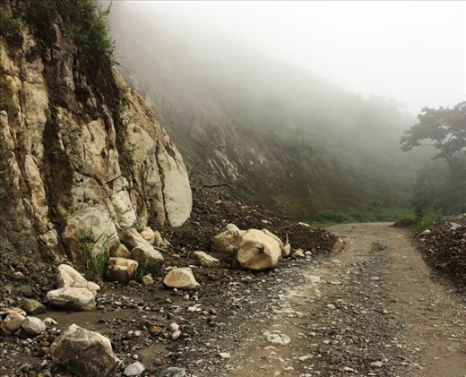 One of several landslides.  Not even a 