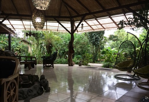 Open air hotel lobby