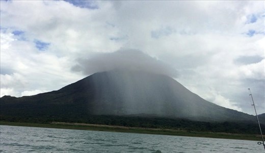 raining by volcano