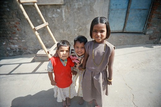 The village in Jaipur. The three sister in the village, I used to saw them wearing uniform in the school. 