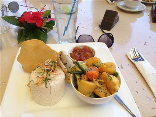 Fijian style curry served with tomato chutney as hot as madras - yum