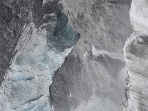 Waterfall on Fox Glacier