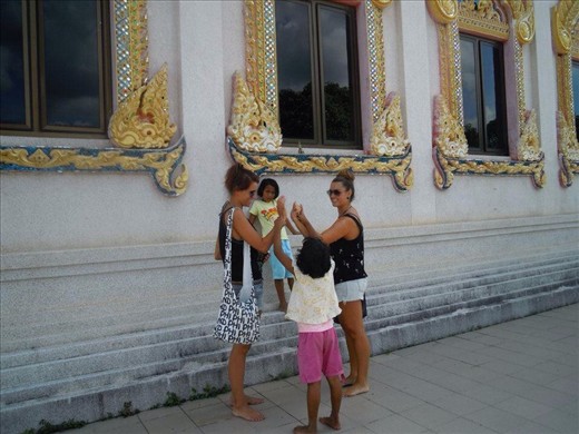Playing with the locals, Koh Samui