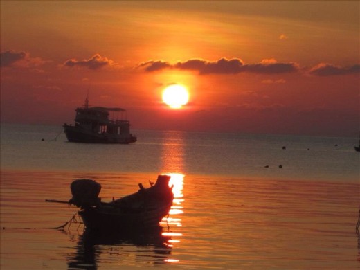 Sunset at Lotus Bar, Sairee Beach, Koh Tao