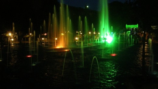 Colorful fountains # Mysore Gardens India