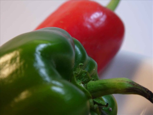 red and green bell peppers