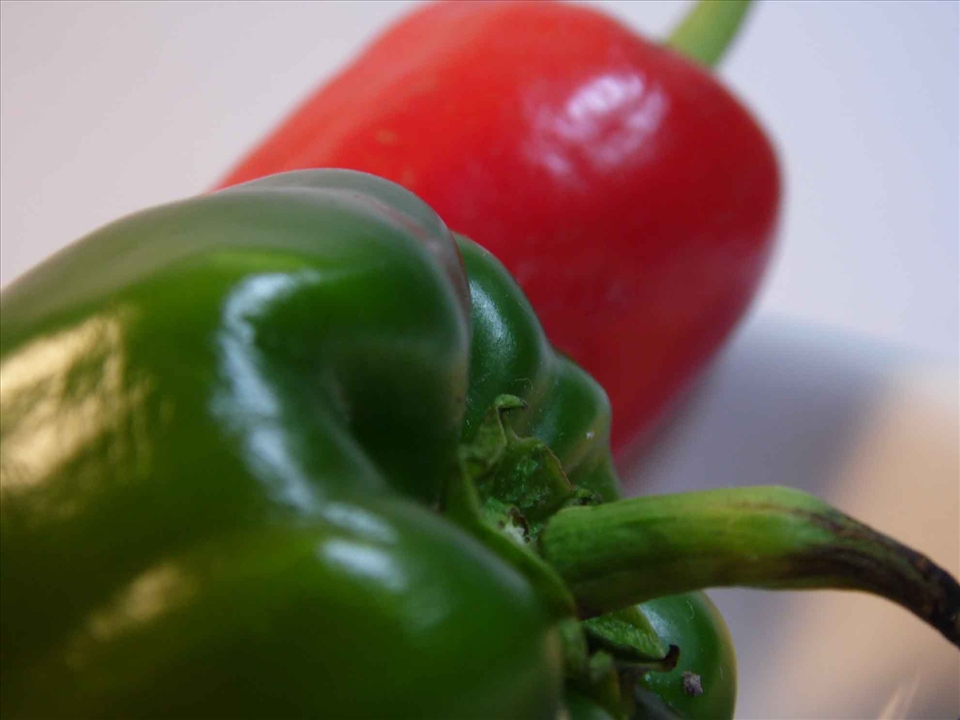 red and green bell peppers