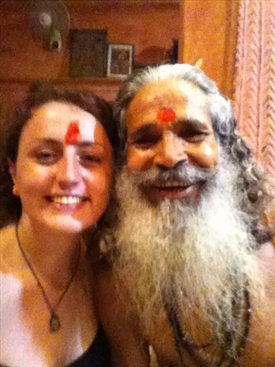 Making friends by the Ganges in Varanasi 
