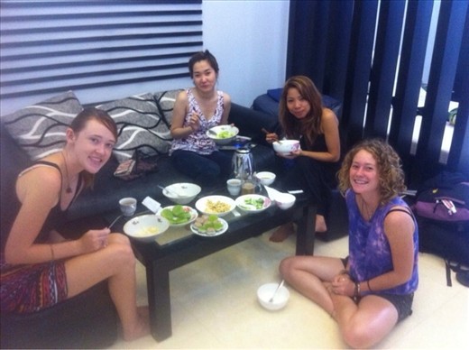Lunch with our couchsurfing hosts in district 3 of Saigon (Ho chi min city)
