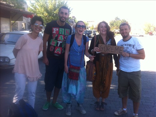The family who picked us up hitching from Kayseri to Cappadoccia, turkey 