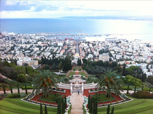 Enjoying the sunset in Haifa, Israel 