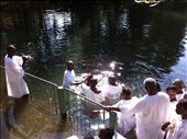 Watching people get baptized in the Jordan river, Israel: by wanderlustkiera, Views[476]