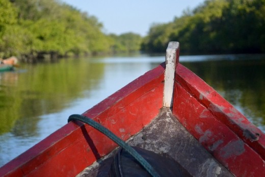 Were approximately 150 km traveled rowing and sailing in canoes carved from a single wood trunk. The expedition had 15 stops, among these, eight communities. Traveled inlets, bays and rivers shaped maze, isolated places impossible to be visited without the presence of a native.
Woke up, anxious and apprehensive, at 5 pm on July 1 with a rain and a rousing uplifting cold. We went towards the beach and getting there we encounter six canoes, we were surprised that we had to build our candles using sheets, ropes and bamboos. Cell phones off, no clocks or expectations, one stroke sufficed for the journey begin.
