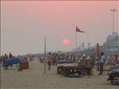 No Place to Hide: Sunset on the Stalls and Sea of Humanity, in Puri Sea Beach, O: by wanderwonder, Views[219]