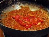 Chopped tomato mixes with chilipaste and minced pork: by wanweena_t, Views[262]