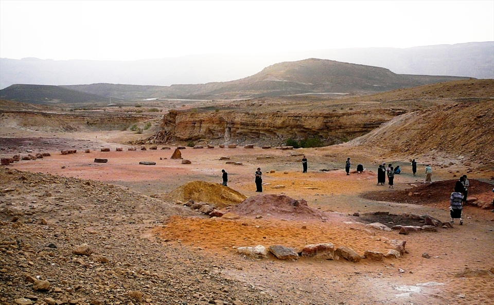 Colour Bombing.
Sunset, Jewish women on a daytrip into the Makhtesh Ramon collecting sand from a natural coloured sand playground, the sand is collected and placed there from all over the crater area.
The sacrality of this place is given by the million years of its origins and it's known by humans since it was crossed by the caravans of the ancient incense route. 