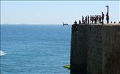 Kamikaze Jump.
A bunch of friends challenging their fears jumping off the walls of Akko; their way of celebrating the Shabbat, the traditional day of restfor the Jewish culture, gathers an excited audience of locals and turists.
The strong fortification wall, started by the crusaders around 1500 years ago and reconstructed by the arabs in 1750, resisting to the attack of Napoleon's Navy, pays tribute to the abilty of the people through all history.: by warzone, Views[1429]