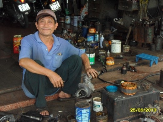 Fixing a motor bike engine