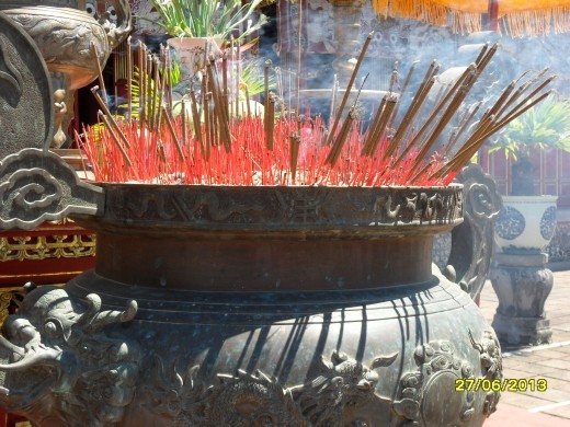 Incense burning at citadel.