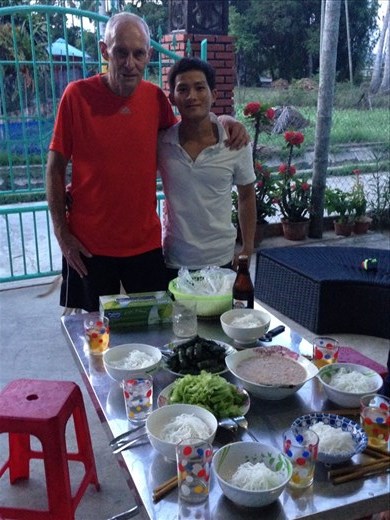 Kevin with Tri, Vang's brother in law 