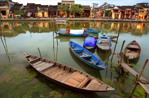Looking back across river in HoiAn