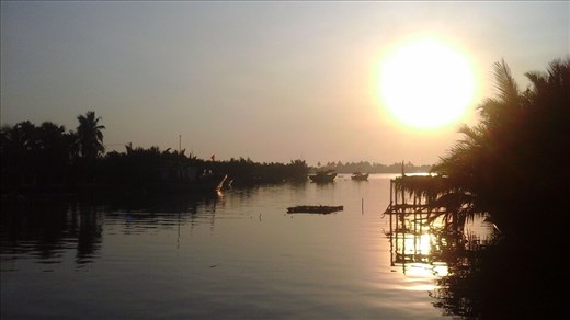 Sunrise over the River near Cam Thanh. 