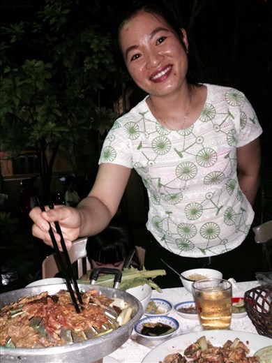 Hein cooking Kevin's beef and vegetables