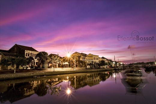 Hoi An across the river at sunset