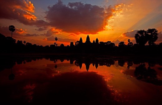 Sunset at Angkor Wat Complex