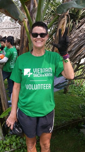 My outfit for volunteer garbage collector at AnBang beach 