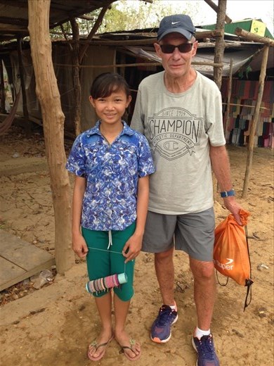 Kevin and Lisa at Bamboo train village. 