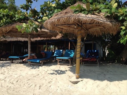 Our nice shady lounges at Columbus Bar. 