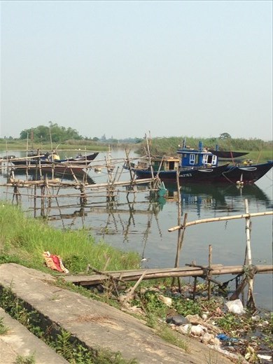 Boats on Cam Kim Island